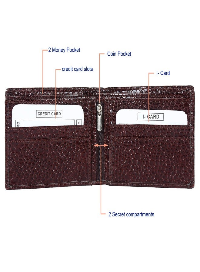 CREATURE Bi-Fold Maroon Color Faux-Leather Wallet for Men/Boys with Multiple Card Slots(Color-Maroon||WL-053) - Image 3